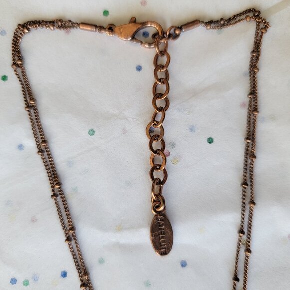 SATELLITE PARIS VINTAGE FACETED RECTANGULAR AMETHYST GLASS NECKLACE W/ DANGLES - Picture 4 of 9